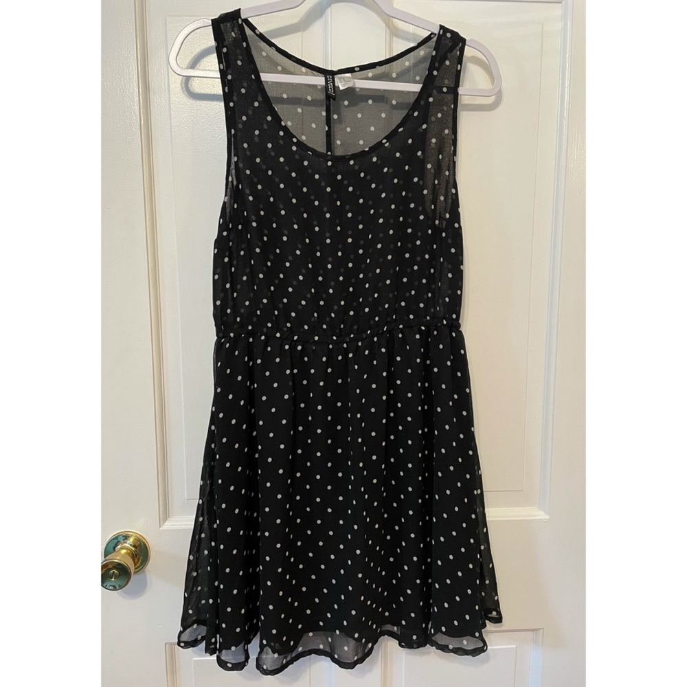 H&M Divided Sheer Polka Dot Dress size 10